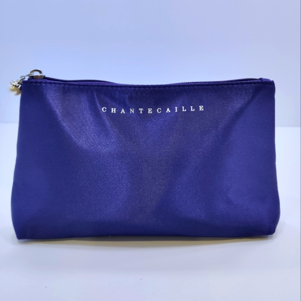 Chantecaille satin makeup bag